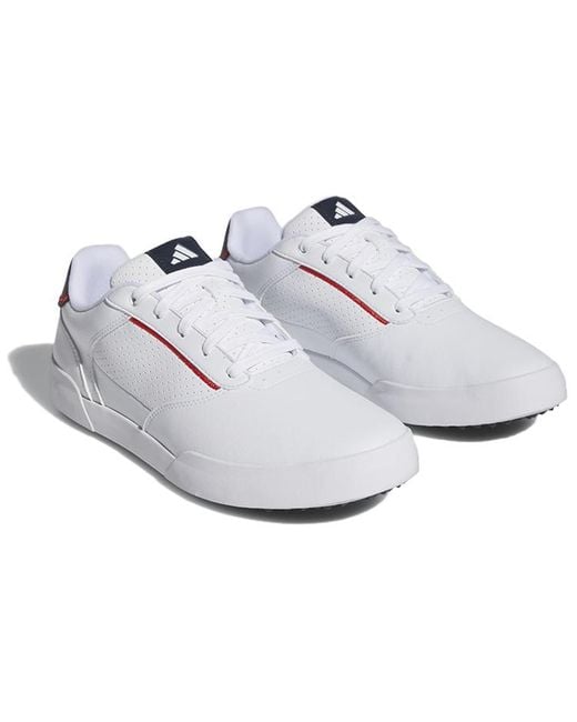 Adidas White Retrocross Spikeless Golf Shoes Collegiate' for men