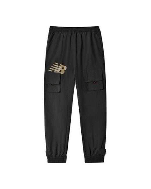 New Balance Black Streetwear Cargo Pants for men