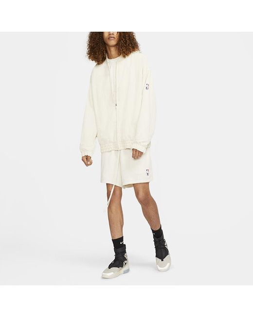 Nike Natural X Fear Of God Crossover Solid Color Basketball Sports Jacket Creamy for men