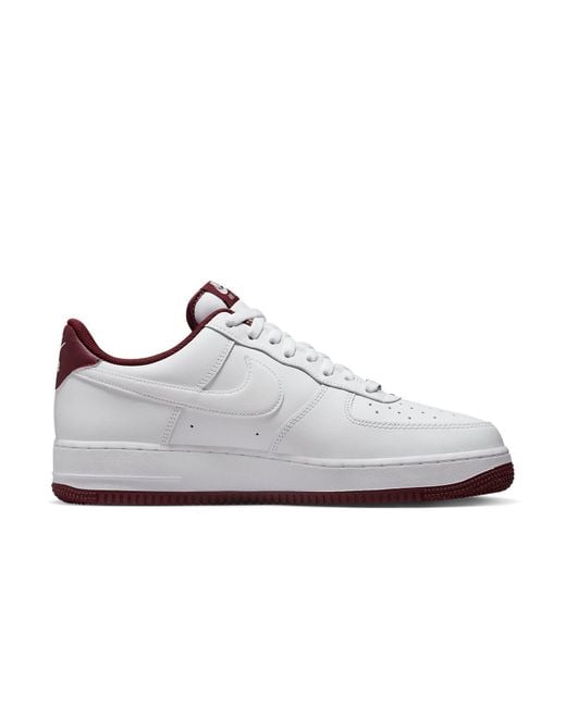 Nike White Air Force 1 '07 Dark Beetroot' for men