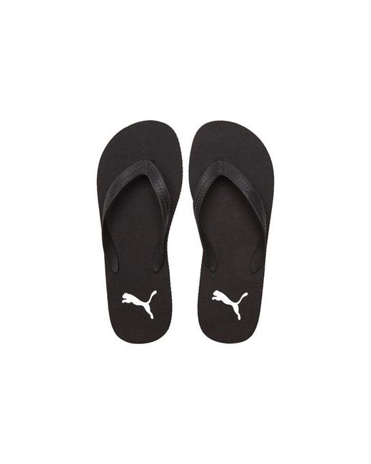 PUMA Black First Flip Sandals Slides for men