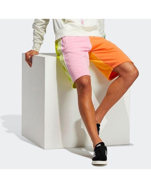 Adidas Pink Originals Love Unites Blo Contrast Colors Sport Shorts for men