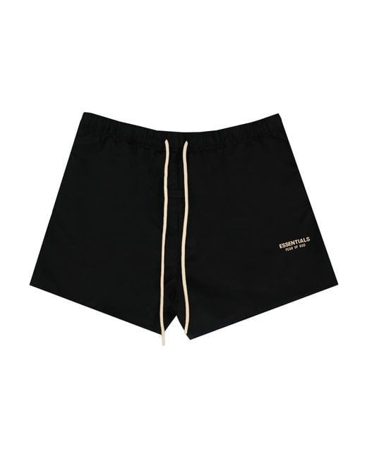 Fear Of God Black Fw23 Running Shorts 'Jet' for men