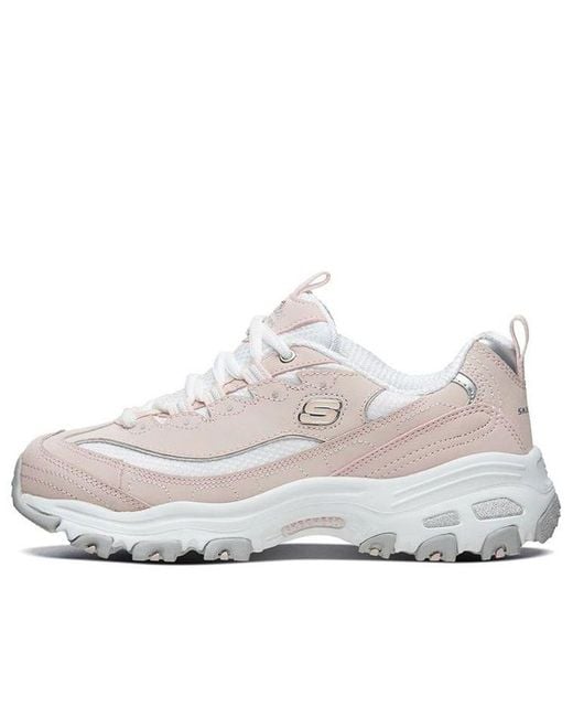 Skechers White (Wmns) D'Lites Fashion Sneakers