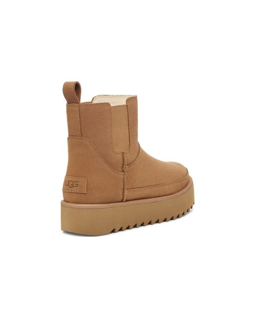 Ugg Brown (Wmns) Classic Chelsea Platform Mini Boot 'Chestnut'