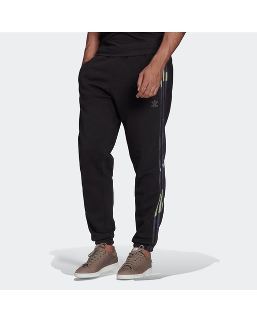 Adidas Black Originals Camo Pants Side Elastic Waistband Sports Pants/Trousers/Joggers for men
