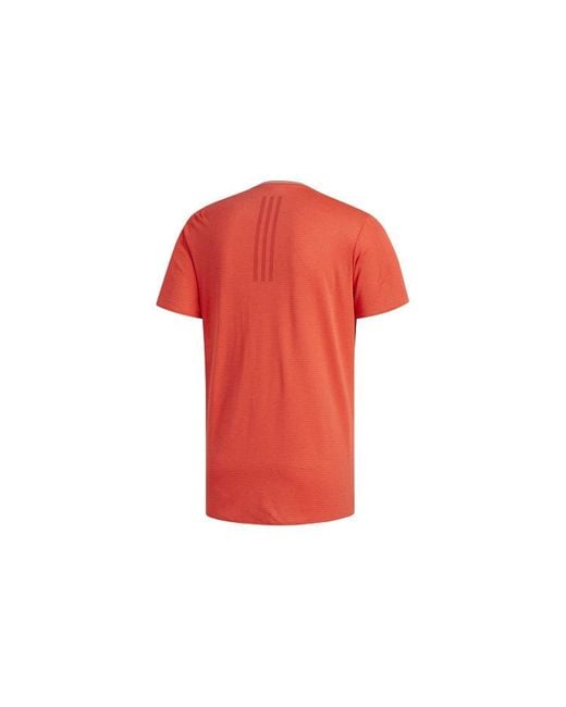 Adidas Red Running Short Sleeve for men