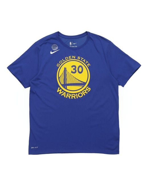Nike Blue Golden State Warriors Dri-Fit Nba Short Sleeve 'Curry' for men