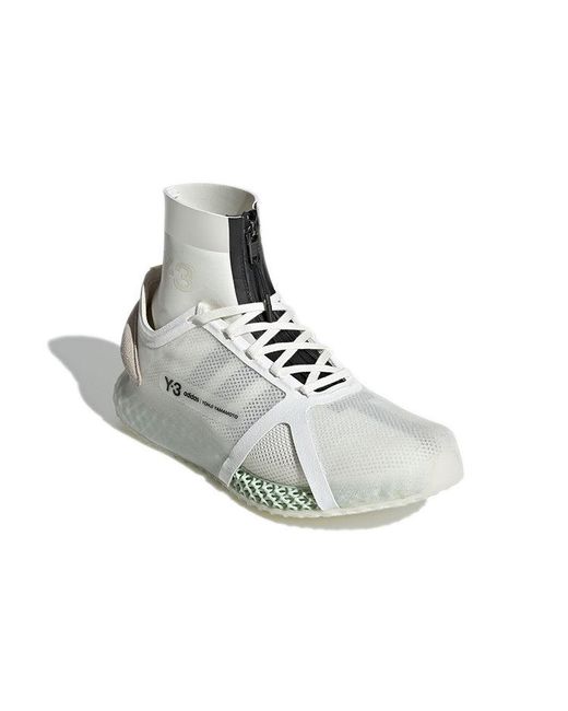 Adidas White Y-3 Runner 4D Iow Mid 'Core' for men