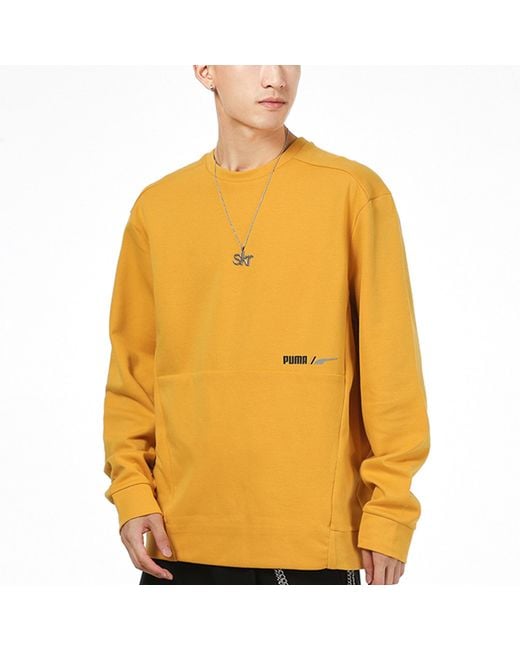 PUMA Yellow Crew Sweater for men