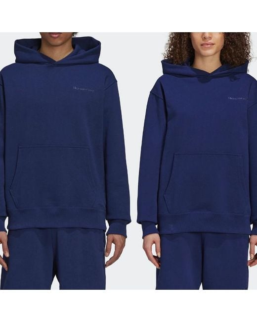 Adidas Blue X Pharrell Sports Basic Hoodie 'Deep-