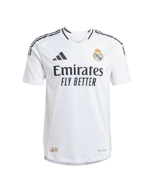 Adidas White Real Madrid 24/25 Home Authentic Soccer Jersey Asia Sizing for men