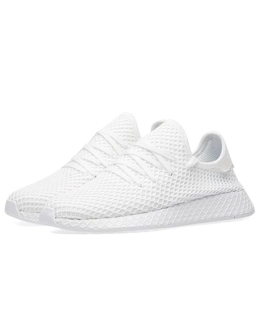 Adidas White Deerupt 'Triple' for men