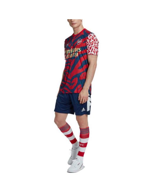 Adidas Red X Stella Mccartney Crossover Arsenal Fc Pre-Match Jersey Soccer/Football Jersey for men