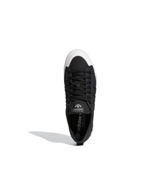 Adidas Black Nizza 'Oversize Heel Logo for men
