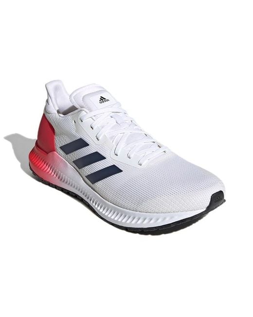 Adidas White Solar Blaze Wear-Resistant Low Tops for men