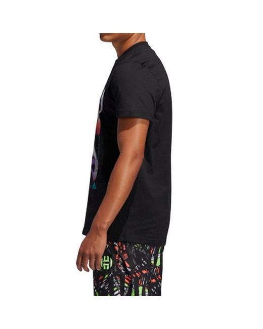 Adidas Black Basketball Sports Short Sleeve for men