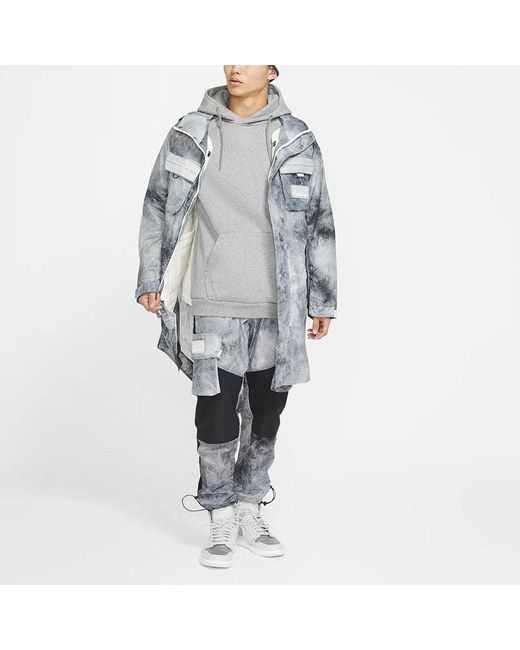 Nike Blue Nike Jordan 23 Engineered Printed Parka Whitegray for men