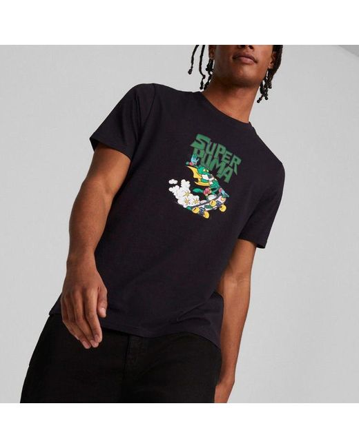 PUMA Black Classic Graphic T-Shirt for men