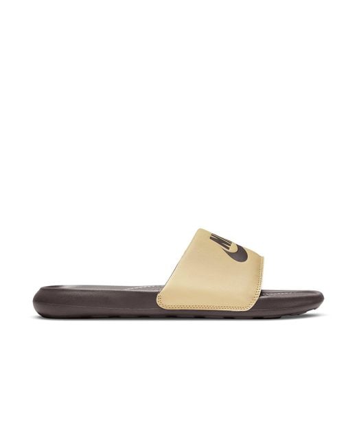 Nike Brown Victori One Slide 'Wheat Grass Baroque' for men