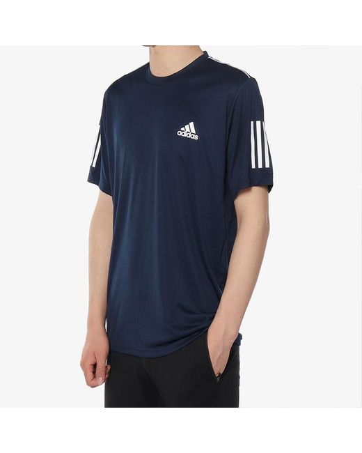 Adidas Blue Tennis Sports Round Neck Short Sleeve for men