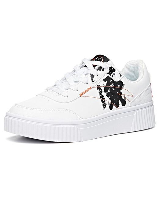 Anta White Skateboarding Series Sneakers 'Graffiti' for men