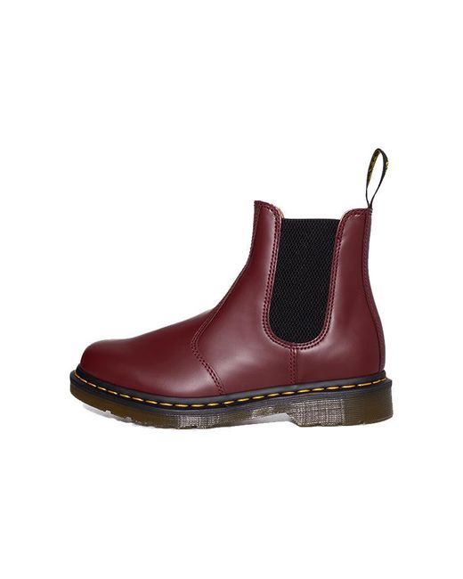 Dr. Martens Red Dr.martens 2976 Yellow Stitch Chelsea Boots