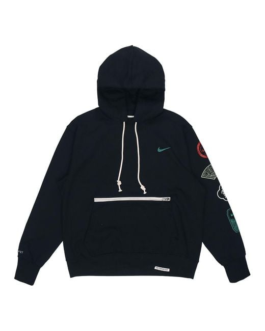 Nike Blue Cny New Year's Edition Logo Printing Loose Sports Hooded Pullover Autumn for men