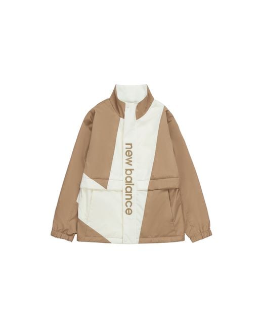 New Balance White Contrasting Colors Jacket Couple Style