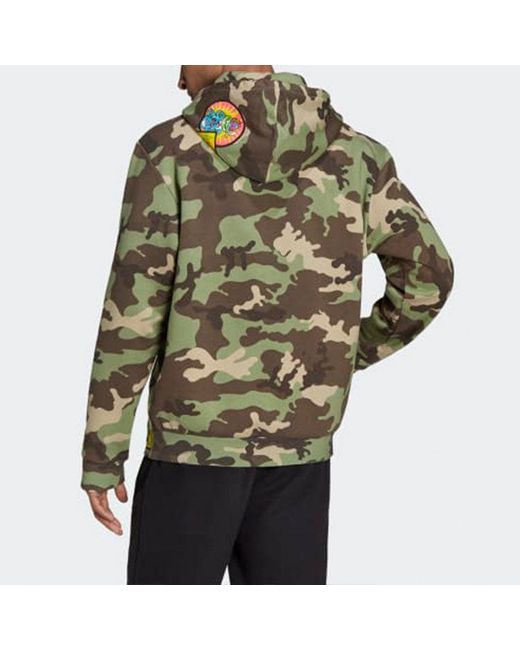 Adidas Green Originals X Jeremy Scot Crossover Pattern Fleece for men