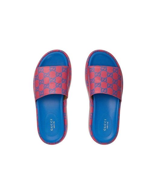 Gucci Pink (Wmns) Platform Slide Sandal 'Jumbo Gg -Fuchsia'