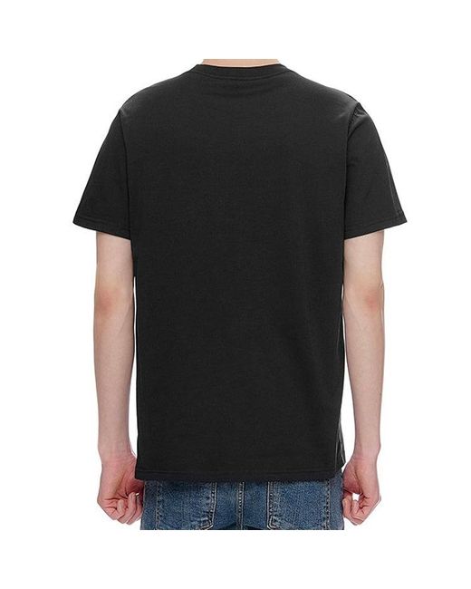 Vans Black Off The Wall Classic Printing Short Sleeve Couple Style for men