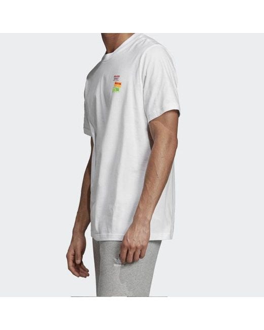 Adidas White Originals Bodega Pricetag Back Printing Short Sleeve for men