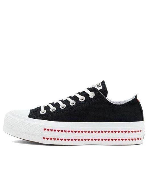 Converse Black (Wmns) Chuck Taylor All Star Lift Low 'Love Fearlessly'
