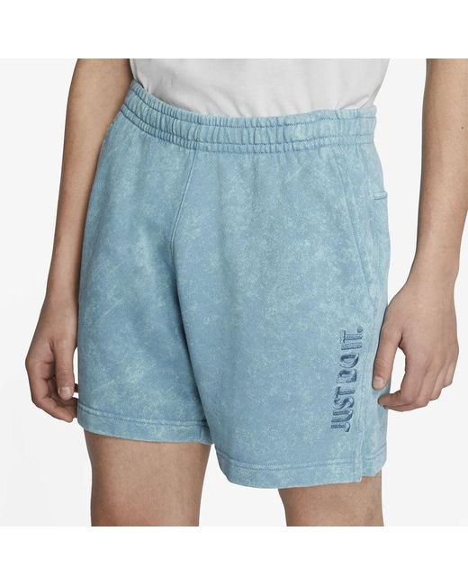 Nike Blue Sportswear Jdi Alphabet Logo Sports Shorts for men