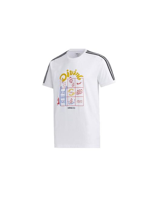 Adidas White Neo M Pnda 3S Lg T T-Shirt for men