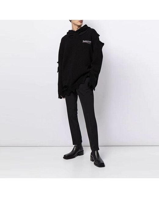 Balenciaga Blue Political Campaign Destroyed Hoodie