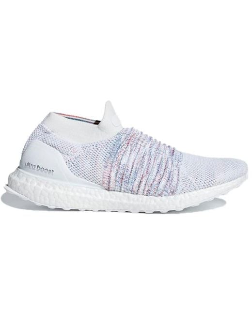 Adidas White Ultraboost Laceless Multi-Color' for men