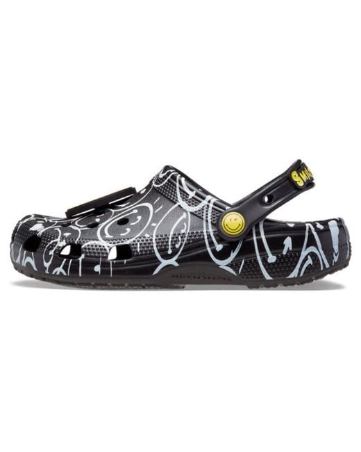 CROCSTM Black Classic Smiley World Clogs