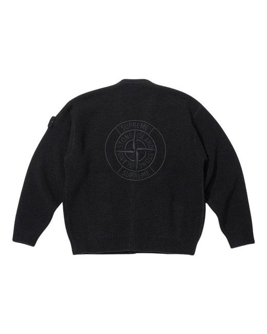 Supreme Blue X Stone Island Fw23 Week10 Boucle Cardigan Jacket for men