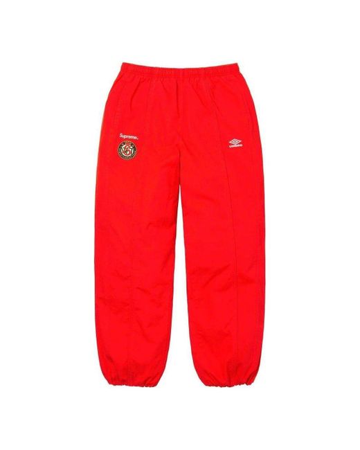 Supreme Red X Umbro Casual Sweatpants for men