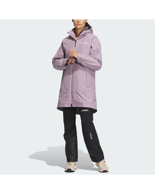 Adidas Purple (Wmns) Terrex 3-In-1 Rain.Rdy Super Inner Jacket
