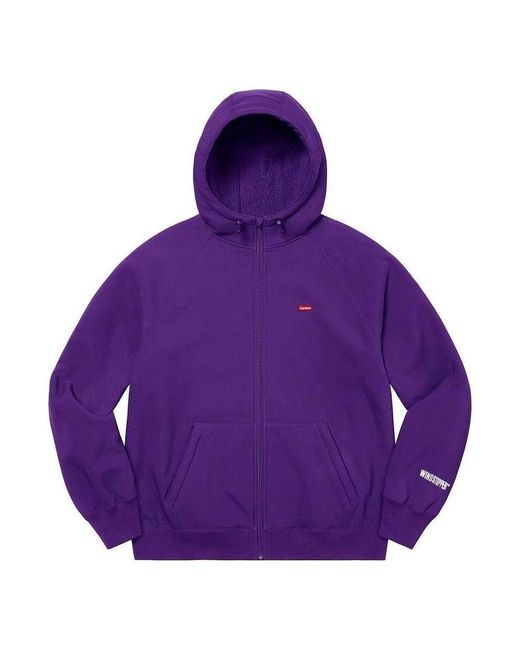 Supreme Purple X Gore-tex Windstopper Zip Up Hooded Sweatshirt for men