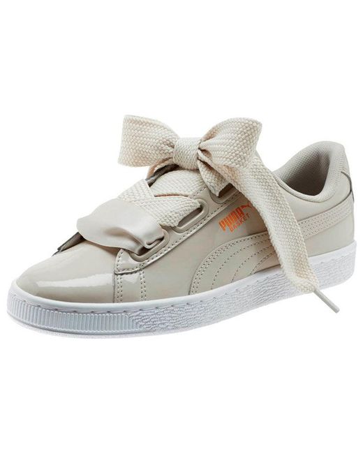 PUMA Gray (Wmns) Basket Heart Patent