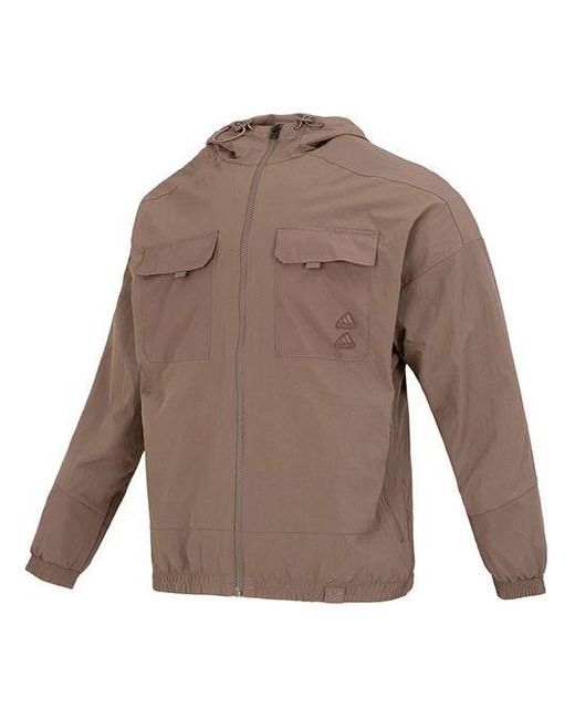Adidas Brown St Gz Mh Wv Jkt Logo for men