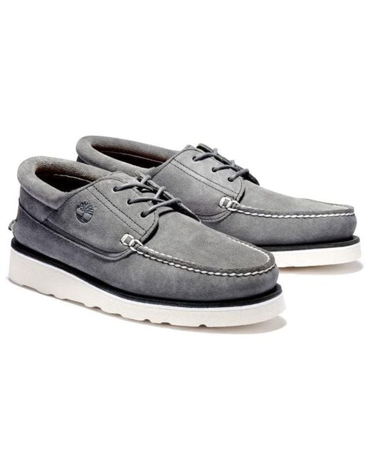 Timberland Gray 3 Eye Wedge Narrow Fit Oxford Shoes 'Medium Suede' for men