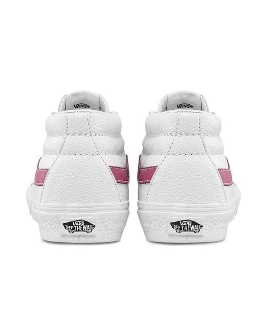 Vans White Sk8-Mid Mid-Top Sneakers