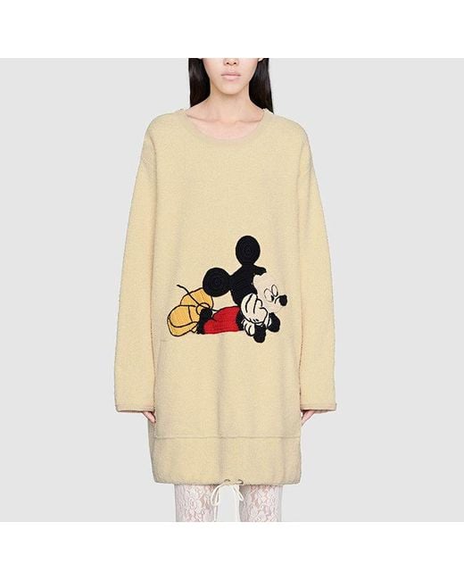 Gucci Natural (Wmns) X Disney Cotton Crew Neck Dress