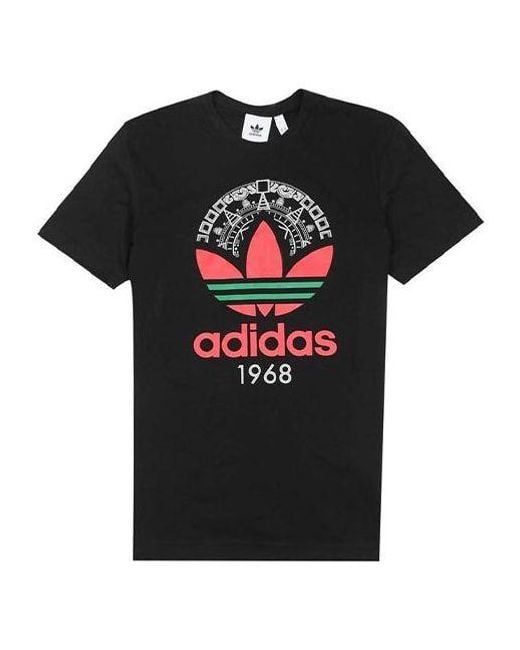 Adidas Black Originals Trefoil Tee Casual Sports Short Sleeve for men