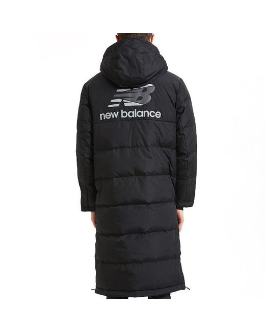 New Balance Blue Long Cut Hooded Coat